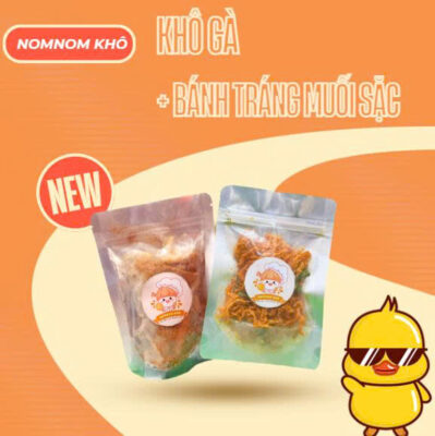 Combo Khô Gà + Bánh Tráng NomNom