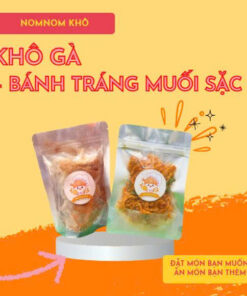 Combo Khô Gà + Bánh Tráng NomNom